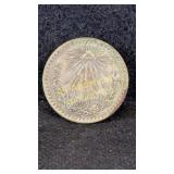 1920 M Un Peso Mexico coin, .720 silver, 16.6 gm