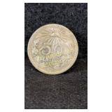1920 M 50 Centavos Mexico coin, .720 silver, 8.2gm