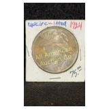 1924 Peace silver dollar marked Uncirculated