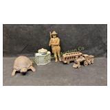 Six cast iron & die cast items, various