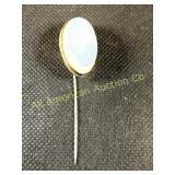 Antique Moonstone in sterling stick pin