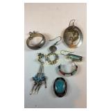 MIxed lot of sterling silver unmatched/damaged