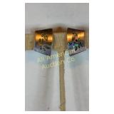 Sterling silver screw on earrings w/inlaid stones