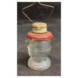 Vintage T.H. Stough Co. glass lantern candy contai