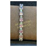 Sterling silver tennis bracelet marked FAS