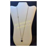 Sterling silver necklace w/sterling & onyx