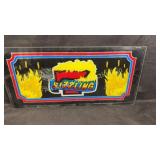 Vintage slot machine back glass, 20.25" x 9.5"