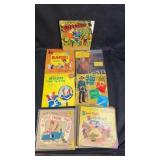 Seven vintage records, some are 33 1/3 some are 45