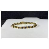 Gold plated sterling silver tennis bracelet