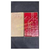 Vintage red domino set