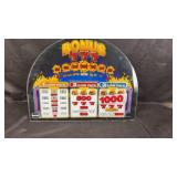 Vintage slot machine back glass, 19.5" x 14.75"