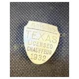 1932 Texas Licensed Chauffeur pin, HTF