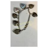 Sterling silver ï¿½Heartsï¿½ charm bracelet