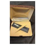 Vintage sterling silver toothpick in pouch