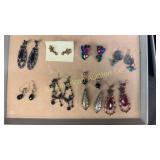 Eight pair of earrings, various
