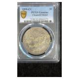 1890 CC Morgan silver dollar PCGS grade- cleaned F