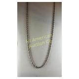 Sterling twisted chain necklace, 20', 18.8 gm