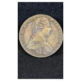 1780 Austrian Maria Theresa silver coin, .833