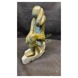 Soapstone statue figure, maybe Inuit(?), 6.25' tal