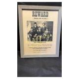 Framed 'Reward Dead or Alive -The Wild Bunch'