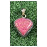 Rhodonite in sterling silver pendant