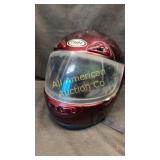 THH motorcycle helmet, pearlescent dark red