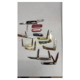 Twelve old knives, various