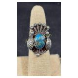 Vintage Native American sterling & turquoise ring