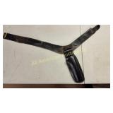Hunter leather gun belt-152 Med & holster-3