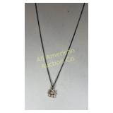 Sterling silver 'Dolphins' necklace, 20'