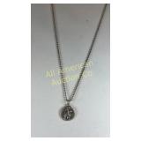 Sterling M. De Jean St. Christopher necklace on