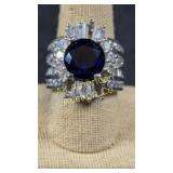 Sparkling sterling ring 'Ballerina' ring, size 10