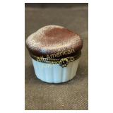 French Limoges chocolate cupcake trinket box
