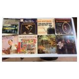 8 vintage vinyl LPs, various