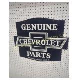 PORCELAIN CHEVROLET GENUINE PARTS SIGN