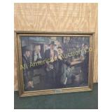 VINTAGE 1942 AMERICAN OPTICAL CO. ADVERT. PAINTING