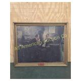 VINTAGE 1942 AMERICAN OPTICAL CO. ADVERT. PAINTING