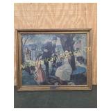 VINTAGE 1942 AMERICAN OPTICAL CO. ADVERT. PAINTING