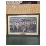 VINTAGE 1975 FRAMED BIANCHI LEATHER ADVERTISMENT