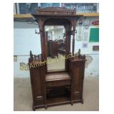 ANTIQUE WALNUT UMBRELLA STAND / HALL TREE