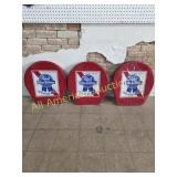 PABST BLUE RIBBON RED METAL TULIP LAWN CHAIR BACK