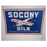 PROCELAIN SOCONY OILS AIR CRAFT SIGN