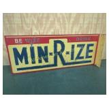 VINTAGE DRINK MIN-R-IZE METAL FLANGE SIGN