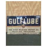 VINTAGE GULFLUBE OIL ADVERTISMENT SIGN