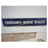 ANTIQUE PORCELAIN FAIRBANKS - MORSE SCALES SIGN