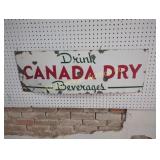 ANTIQUE PORCELAIN DRINK CANADA DRY SIGN