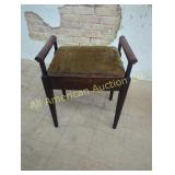 ANTIQUE WALNUT PIANO STOOL/BENCH LIFT SEAT
