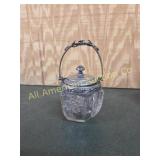 ANTIQUE CUT CRYSTAL BISCCIT JAR / BISCUIT BARREL