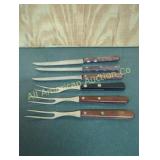 6 CASE XX KITCHEN KNIVES AND FORKS