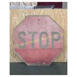 VINTAGE STOP SIGN - LARGE HEAVY